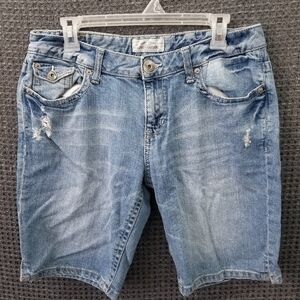 Aeropostale Distressed Bermuda Jean Shorts Women's 11/12